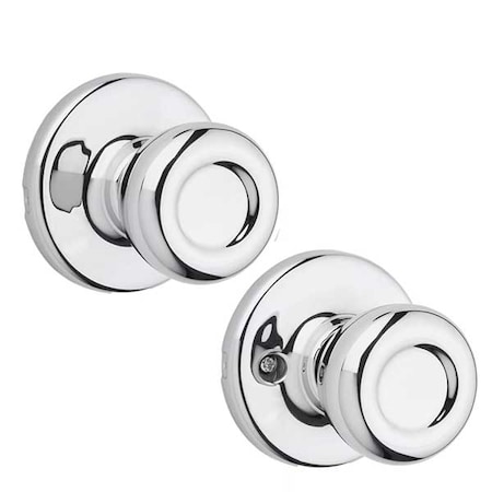 Kwikset Kwikset: Tylo Passage Door Knob with Round Rose / Polished Chrom KWS-200T-RDT-26